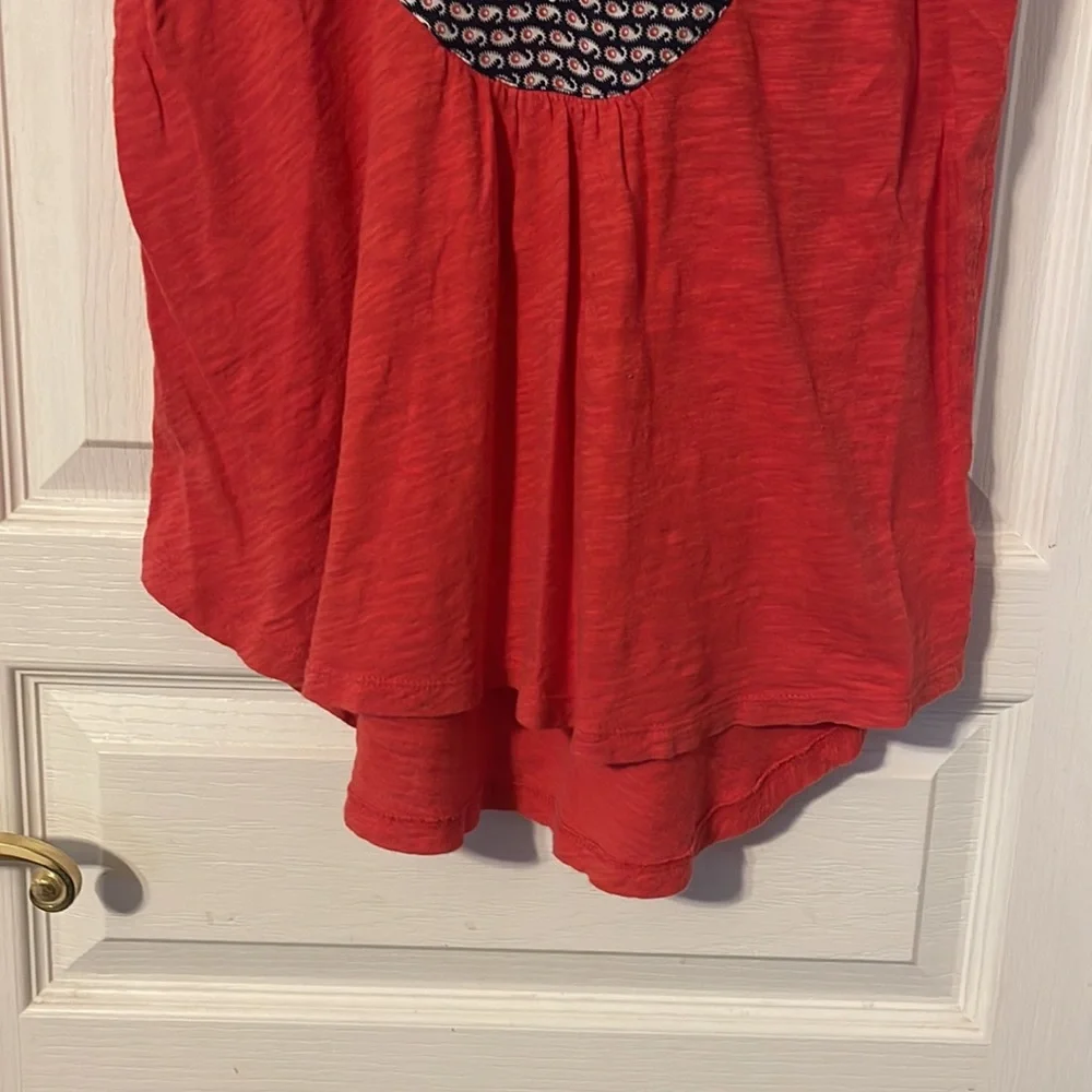 Anthropologie Meadow Rue red Henley - Picture 4 of 5